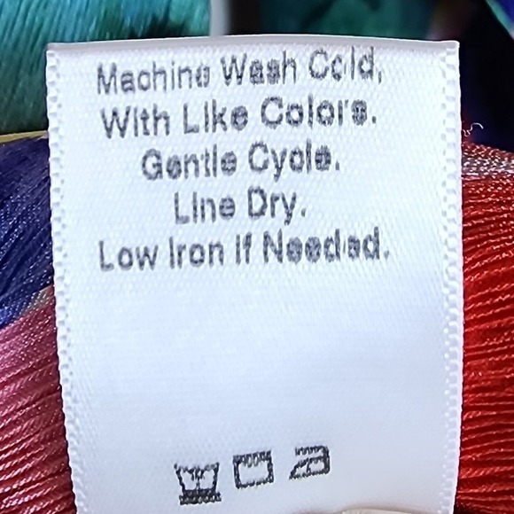 Coldwater Creek Womens‎ Sz L Artsy Floral Long Sleeve Button Up Top Oversized - Picture 6 of 8